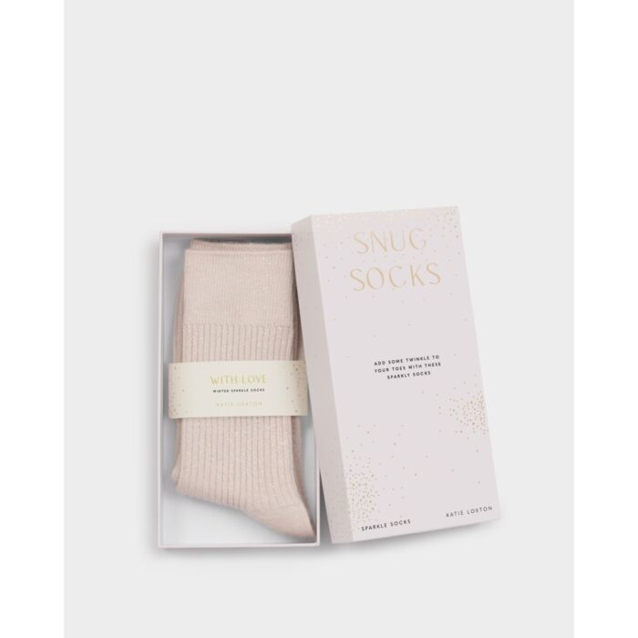 Katie Loxton Gift Boxed Sparkle Socks - Pink
